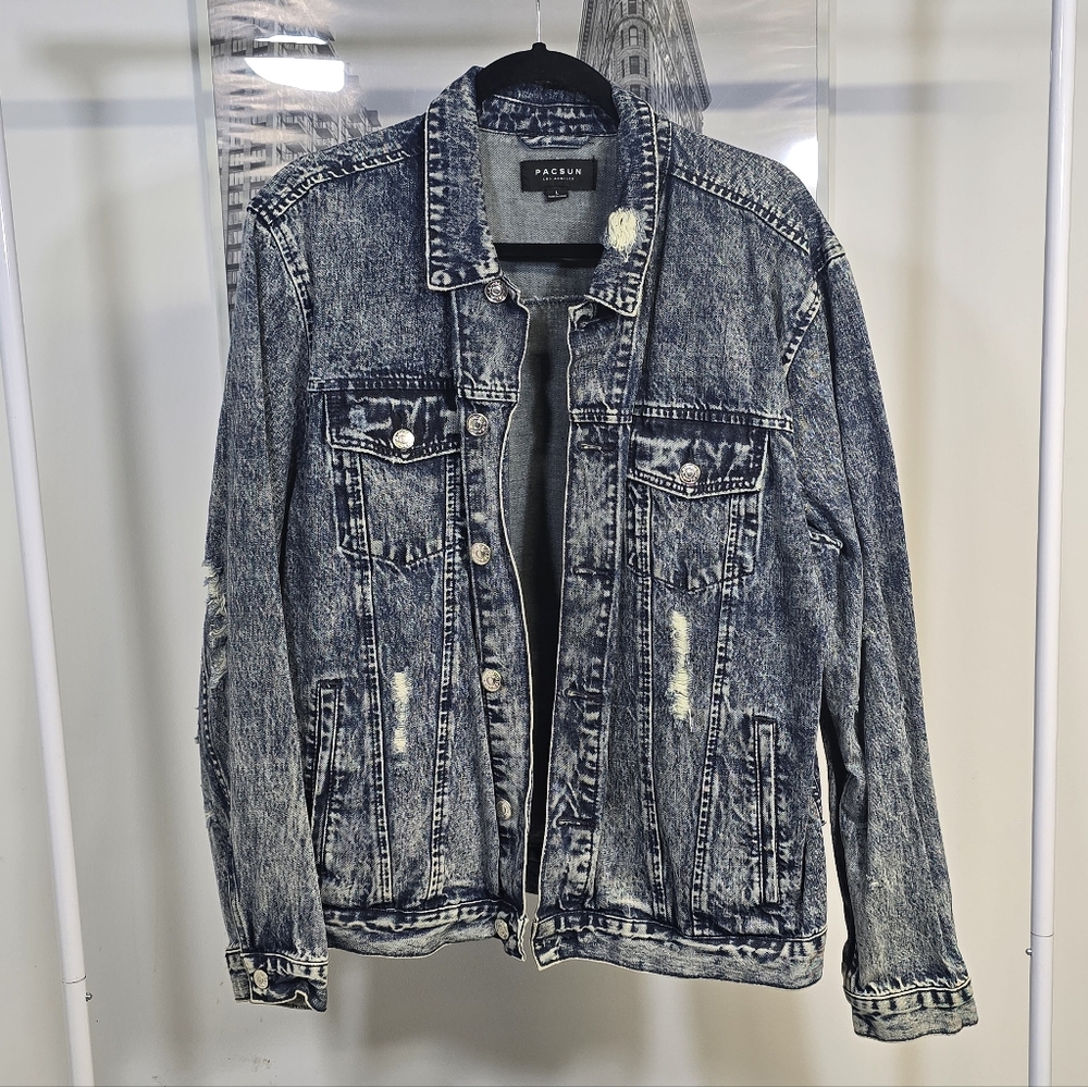 PacSun Men's Distressed Denim Jacket